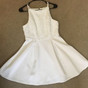 White skater dress